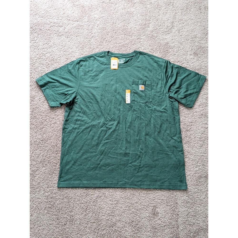Carhartt Loose Fit Heavyweight Pocket Tee Mens 2XL Green K87-M NWT